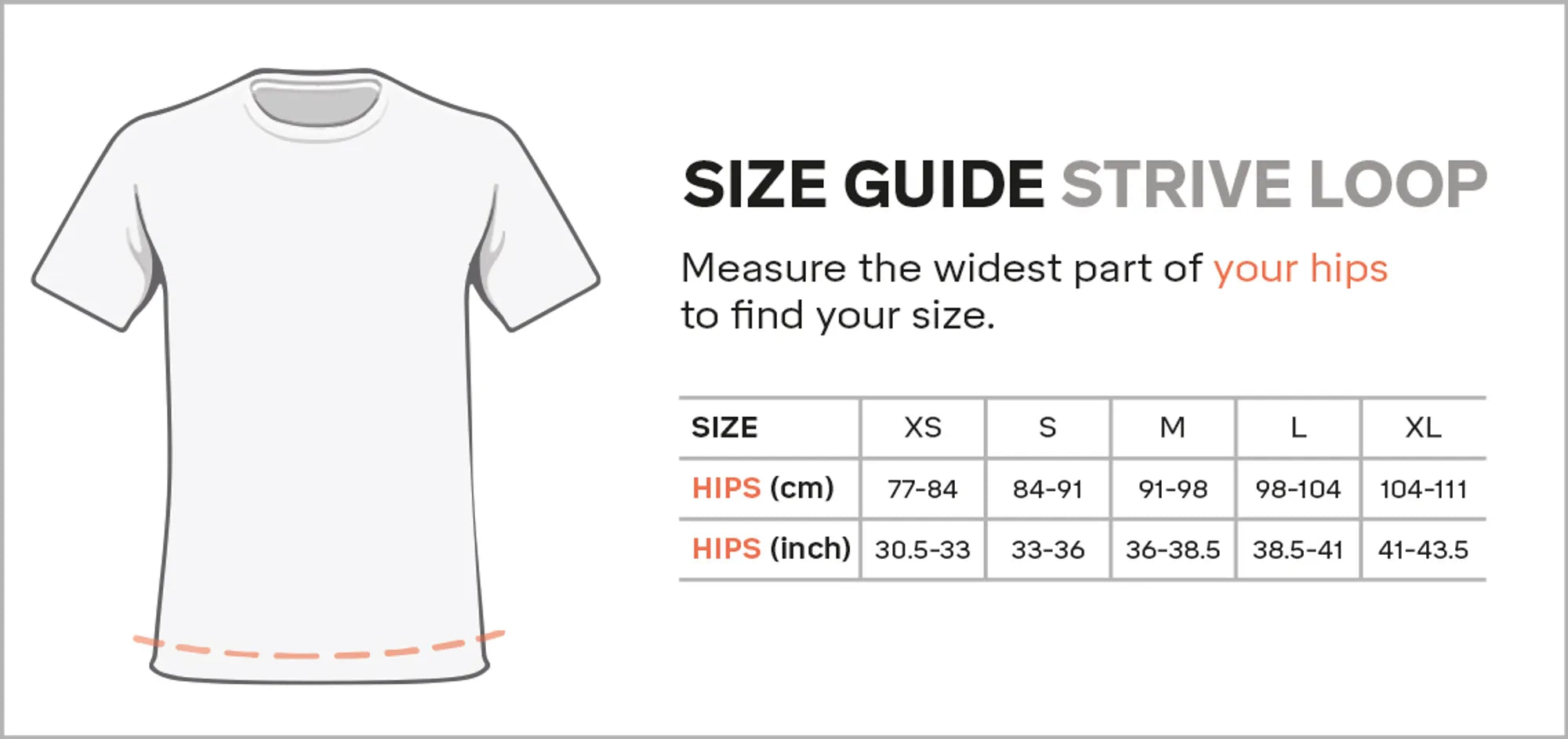 Size guide - Strive Loop