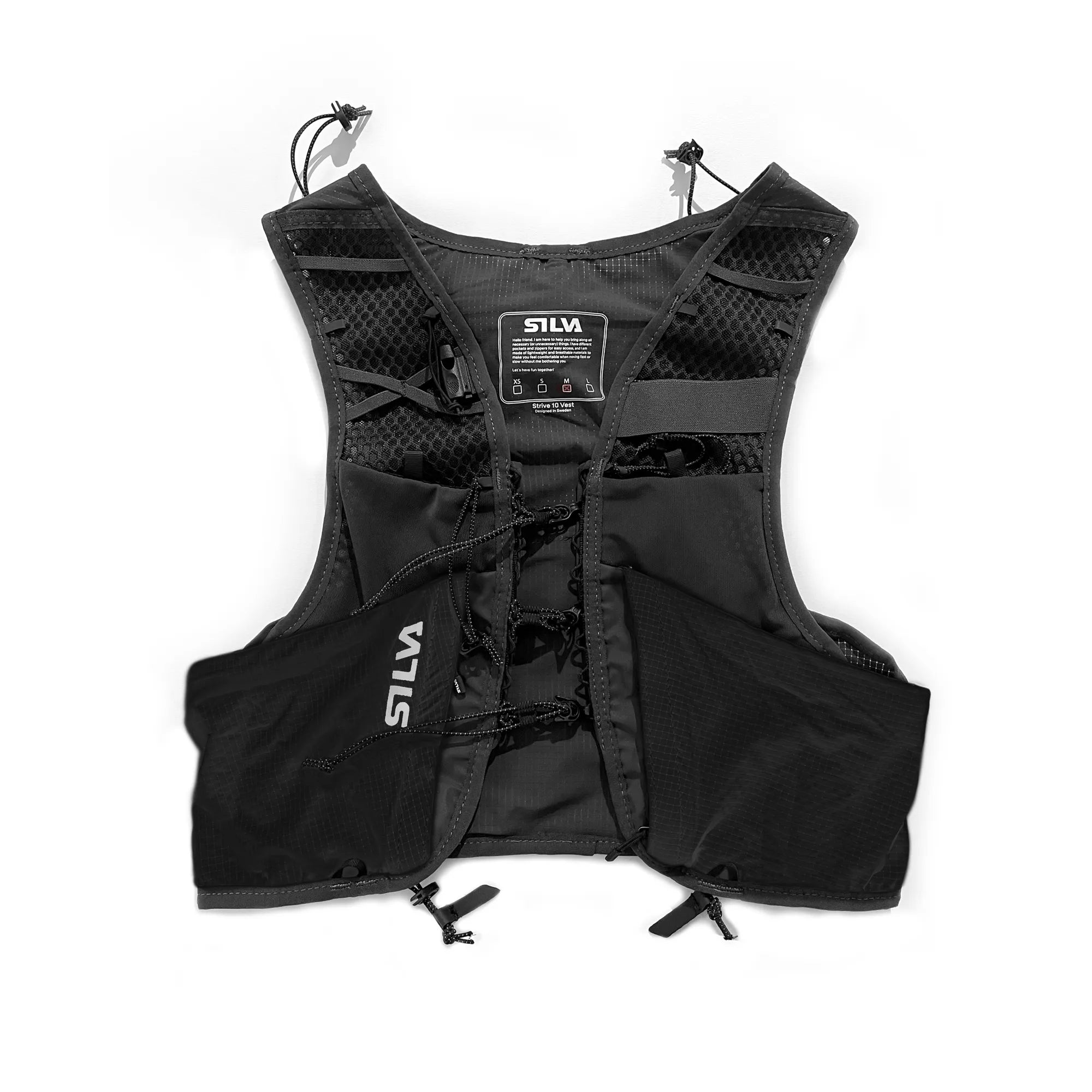 Strive 10 Vest Black SS26 - Front flat