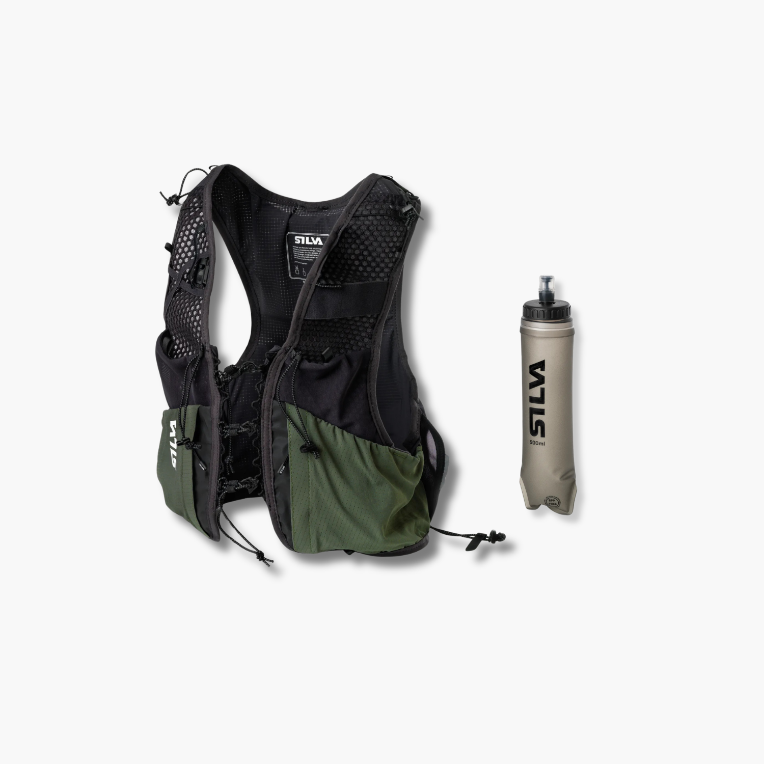 Strive 5L Running Vest Green + Soft Flask (500 ml)