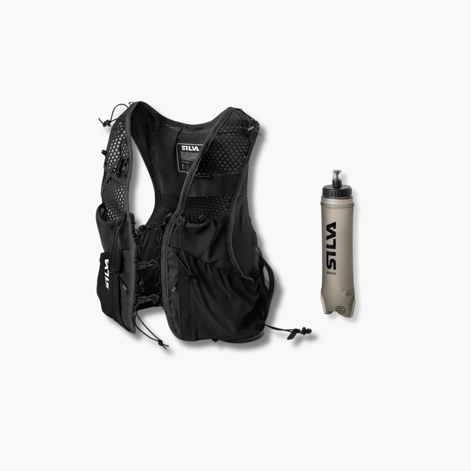 Strive 5L Running Vest Black + Soft Flask (500 ml)