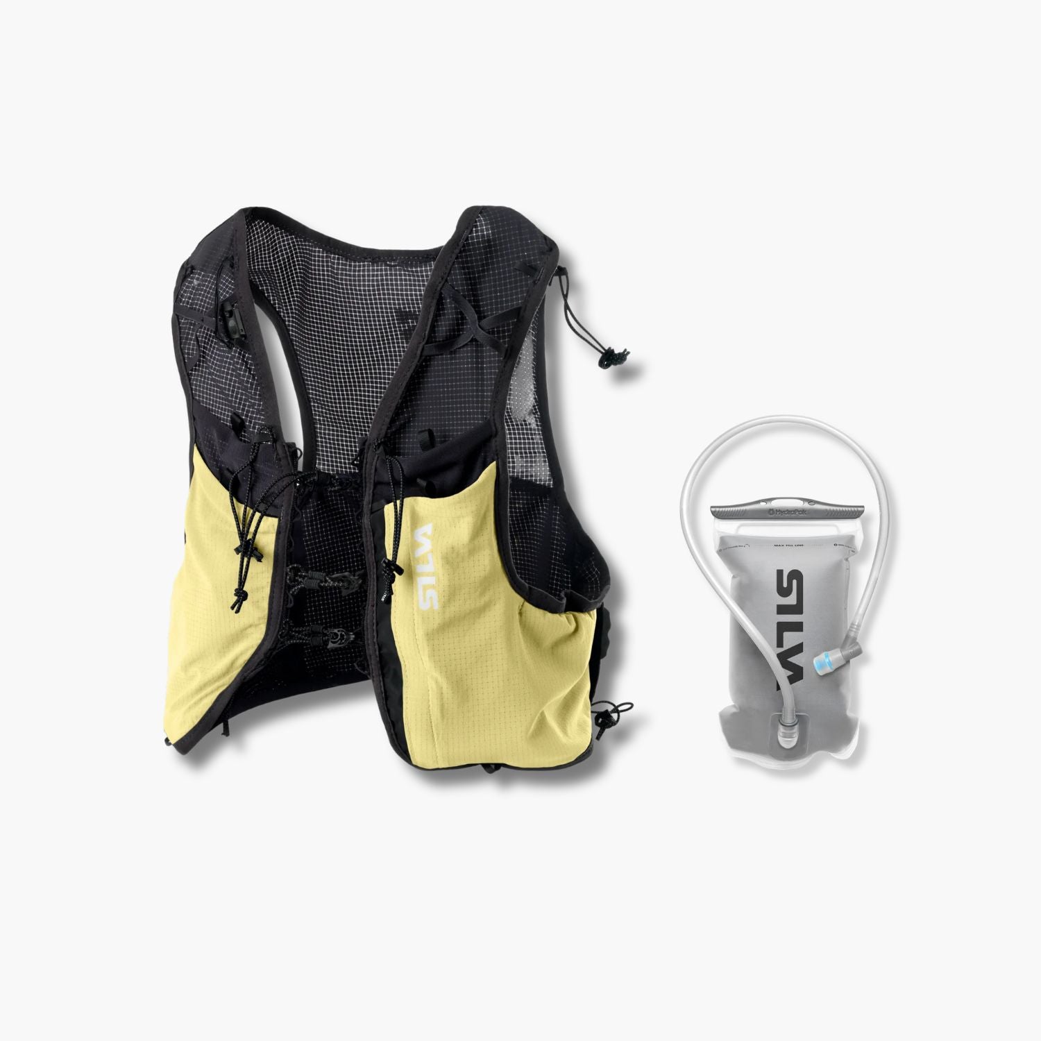 Strive 10L Running Vest Yellow + Hydration Reservoir 1L