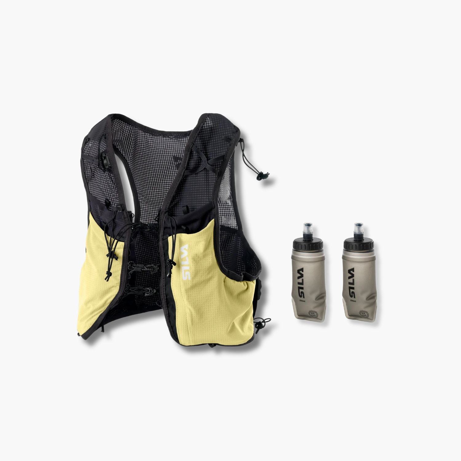 Strive Fly 3L Running Vest Yellow + 2 Soft Flasks (250 ml)