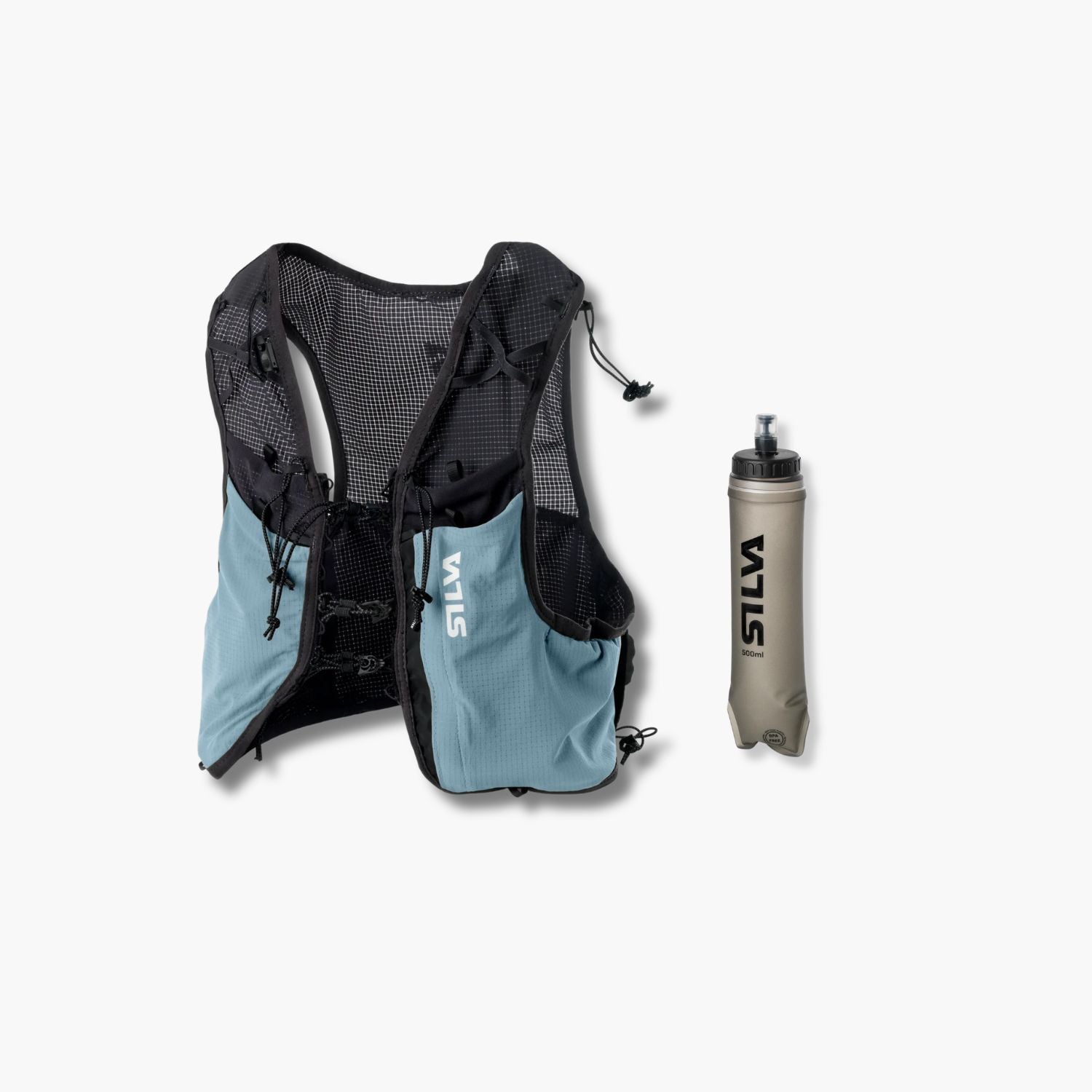 Strive 5L Running Vest Blue + Soft Flask (500 ml)