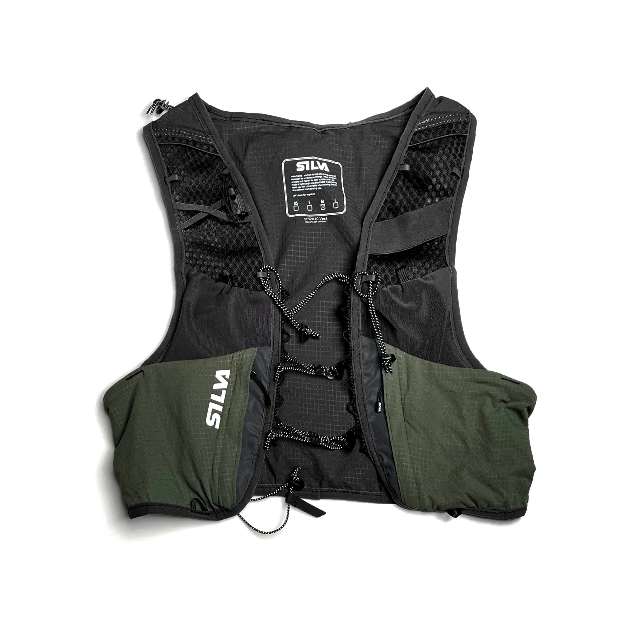 Strive 10 Vest Green SS26 - Front flat