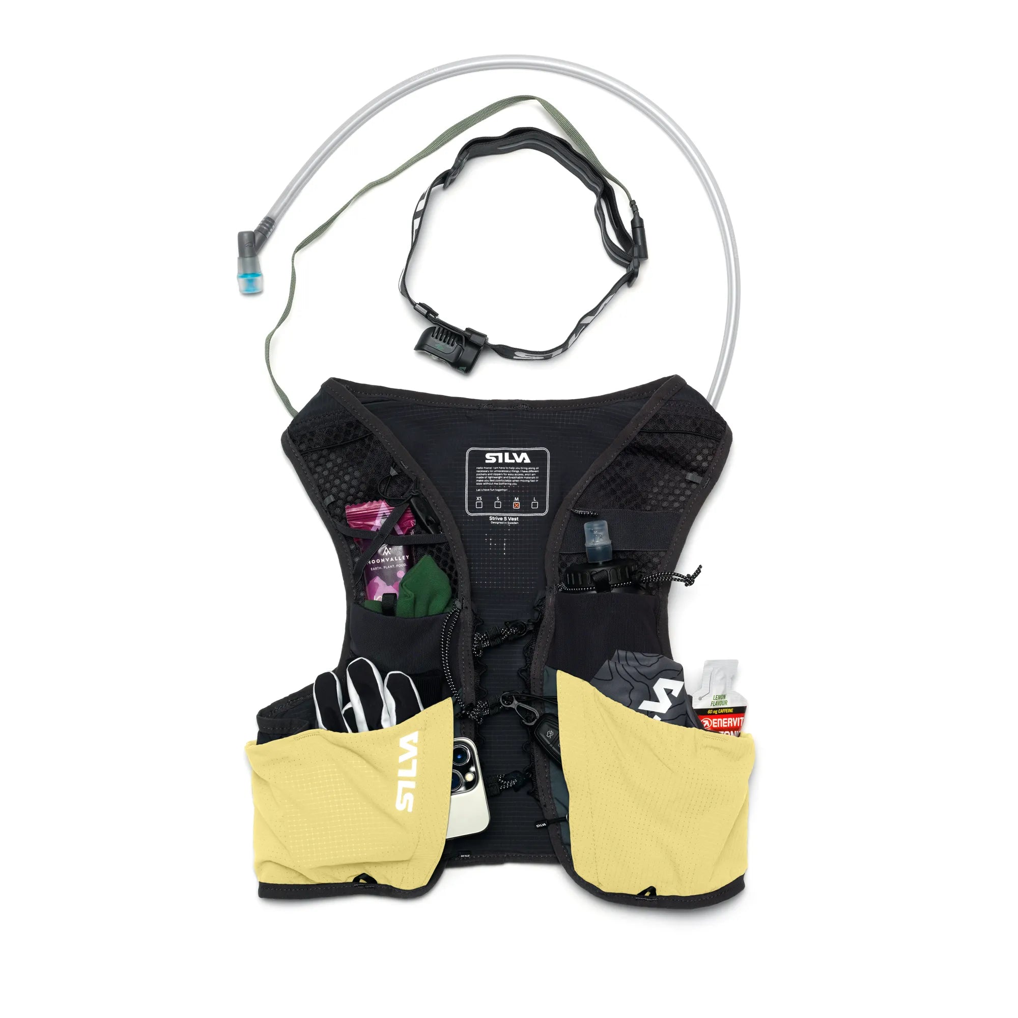 Strive 5 Vest Yellow SS26 - Front Packed